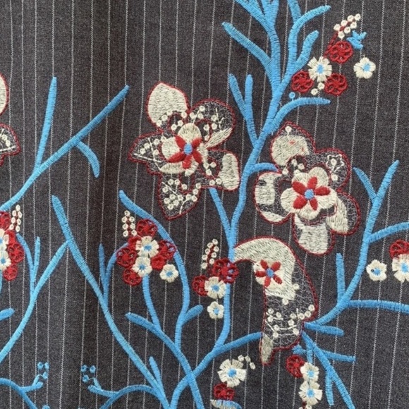 Anthropologie Foxiedox pinstriped embroidery dress - Picture 4 of 14